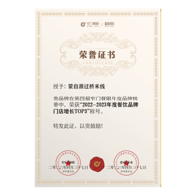 蒙自源-2022-2023餐饮品牌门店增长